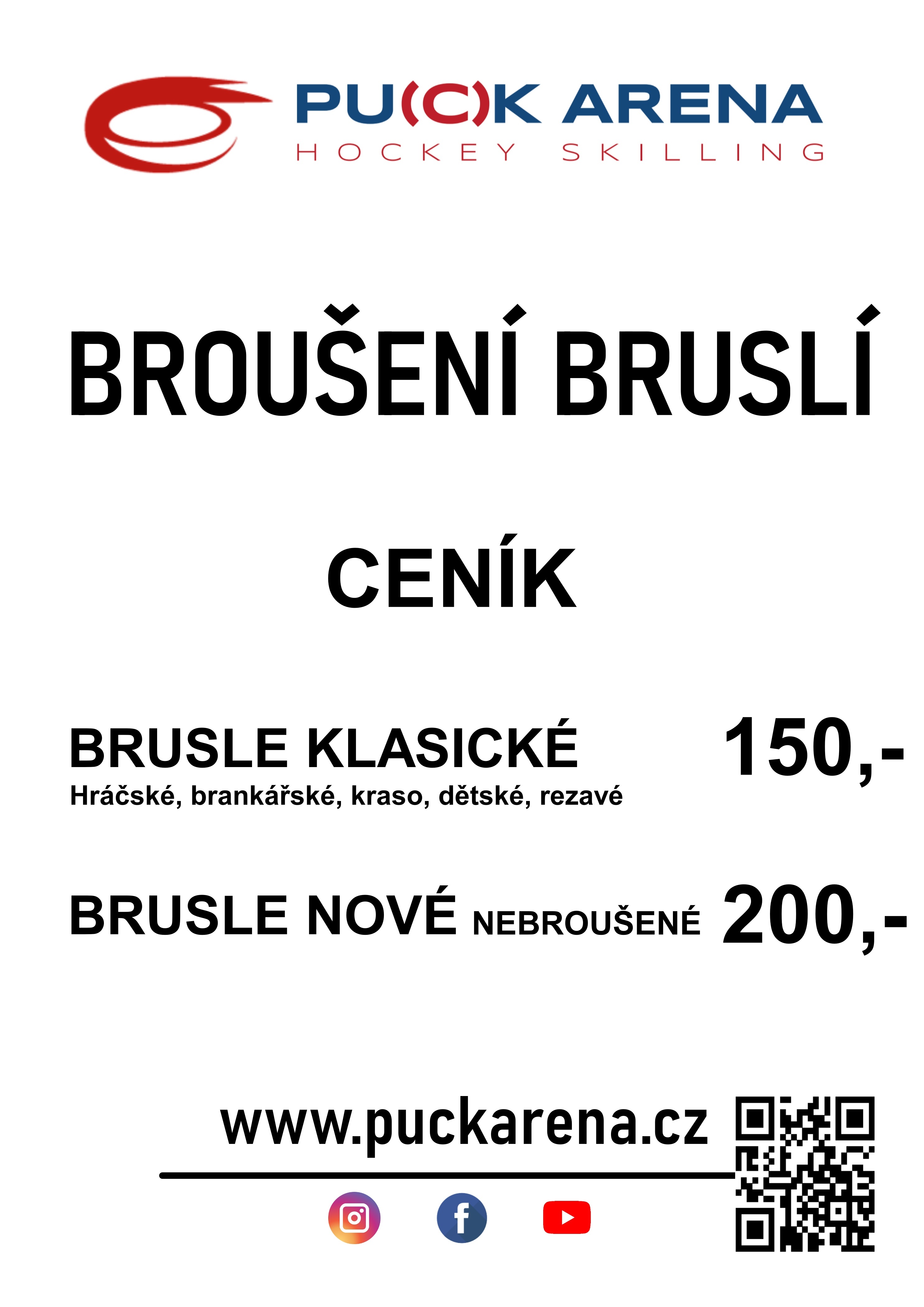 puckarena BROUŠENÍ CENÍK 2025